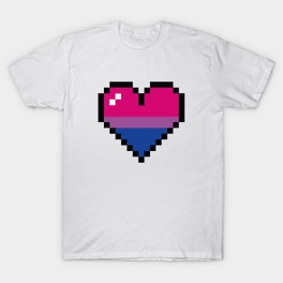 Bisexual 8 bit heart T-Shirt